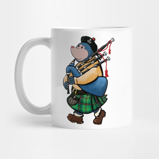 Bagpipe Playing Mole Of Kintyre by brodyquixote